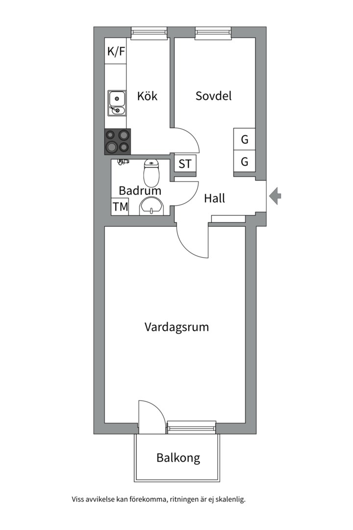 Planlösning från Svartbäcksgatan 107D, Kommande i Svartbäcken, Uppsala