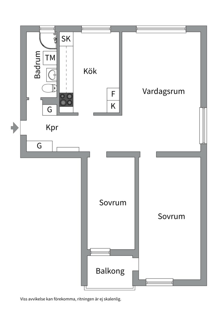 Planlösning från Vallonvägen 5A, Till salu i Österbybruk, Östhammar