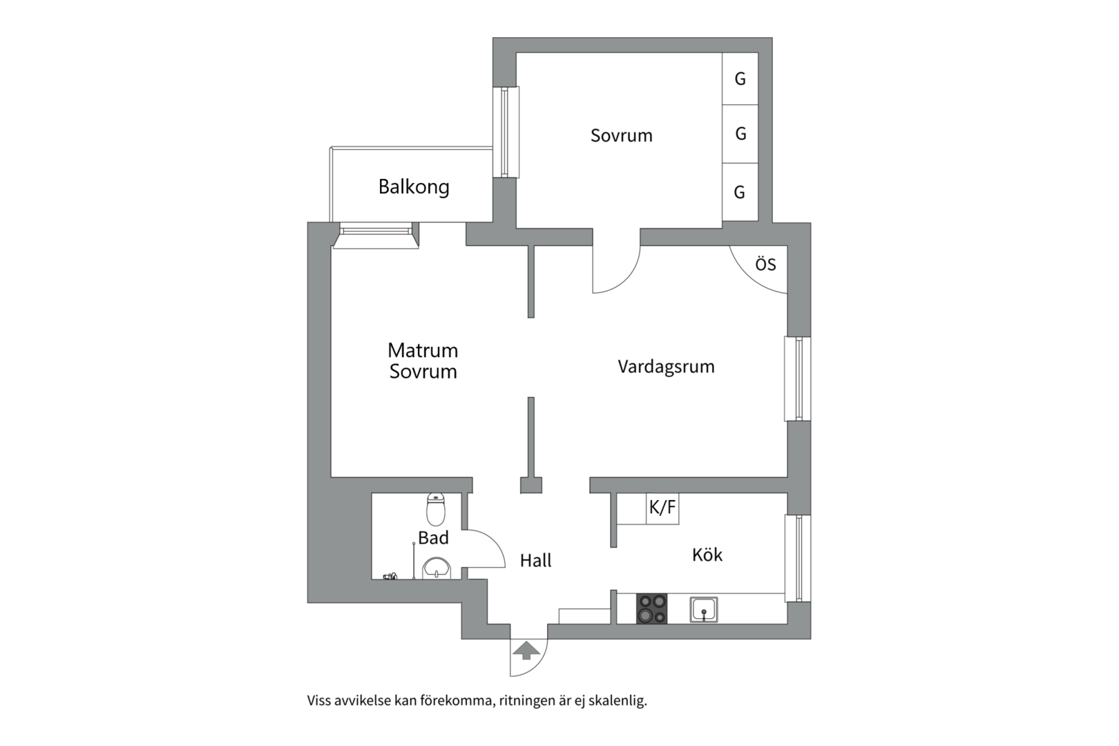 Planlösning från S:t Göransgatan 20, Snart till salu i Fålhagen, Uppsala