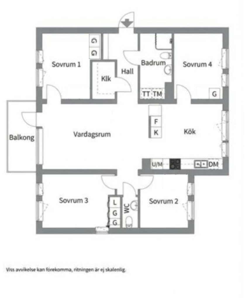Planlösning från Gustavsbergs allé 24, Till salu i Gustavsbergs - Porslinskvarteren, Värmdö