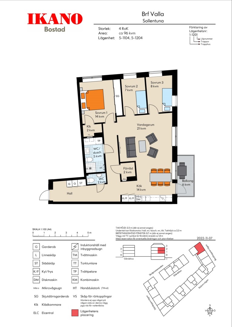 Planlösning från Slalomvägen 6, Till salu i Väsjön, Sollentuna