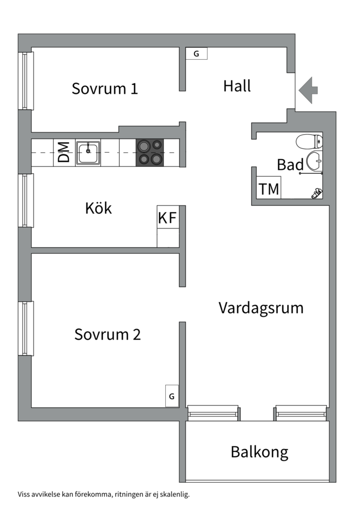 Planlösning från Rekylgatan 4, Till salu i Haga, Västerås