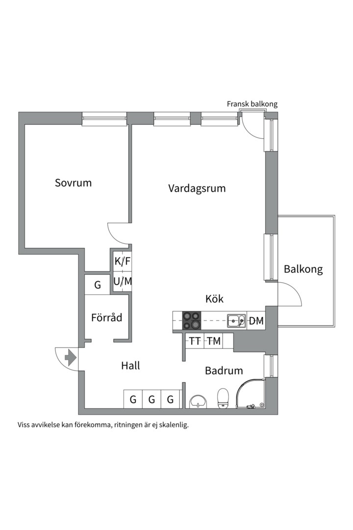 Planlösning från Barbro Alvings gata 6, Kommande i Fruängen, Stockholm