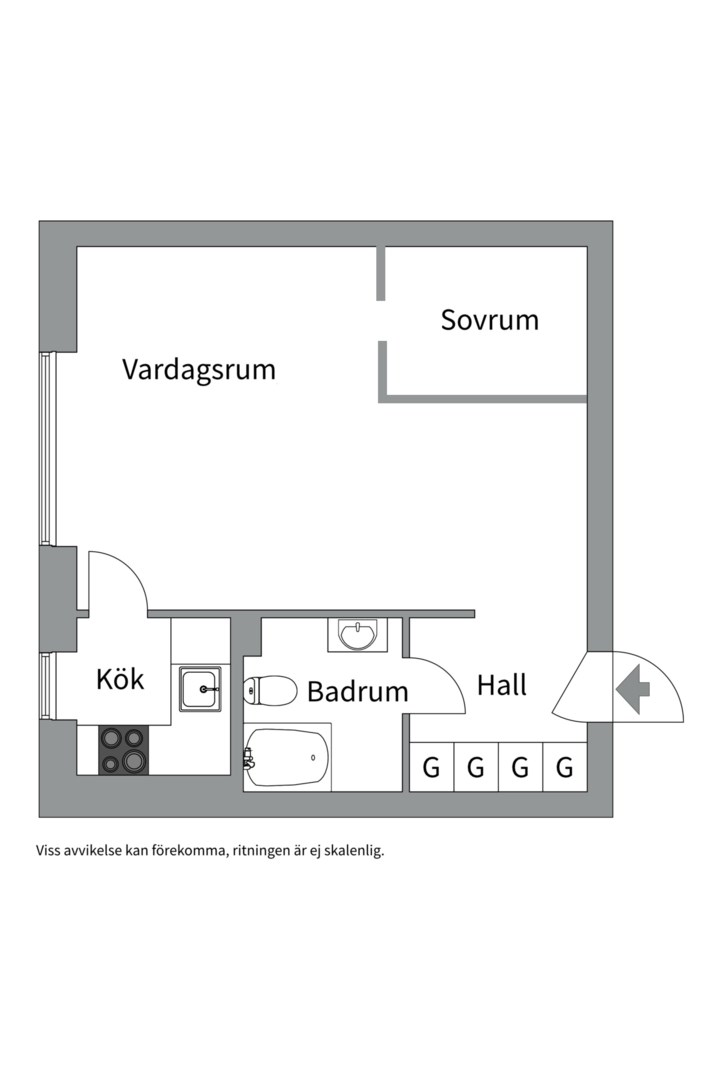 Planlösning från Tallidsvägen 9B, Till salu i Finntorp, Nacka