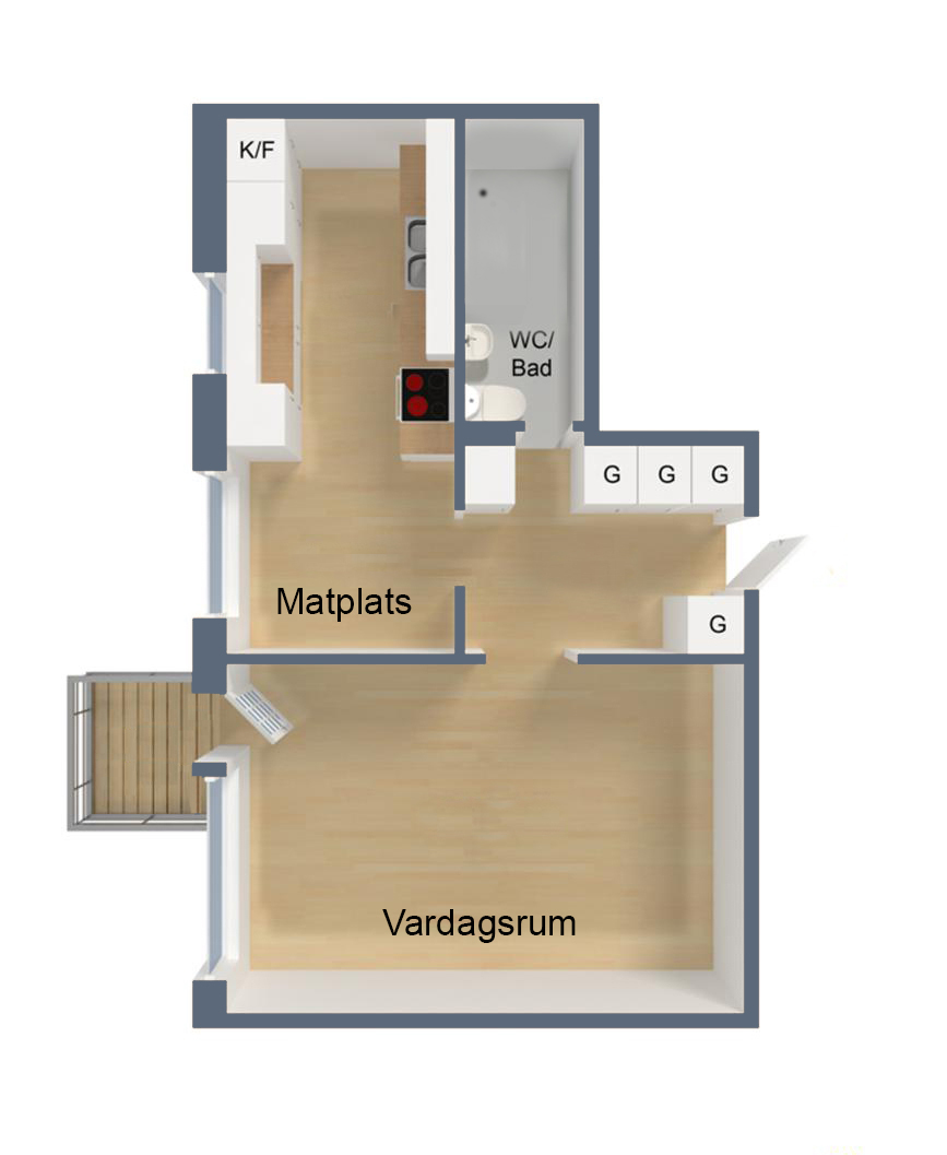 Planlösning från Tullingebergsvägen 8B, Till salu i G:a Tullingeberg, Botkyrka