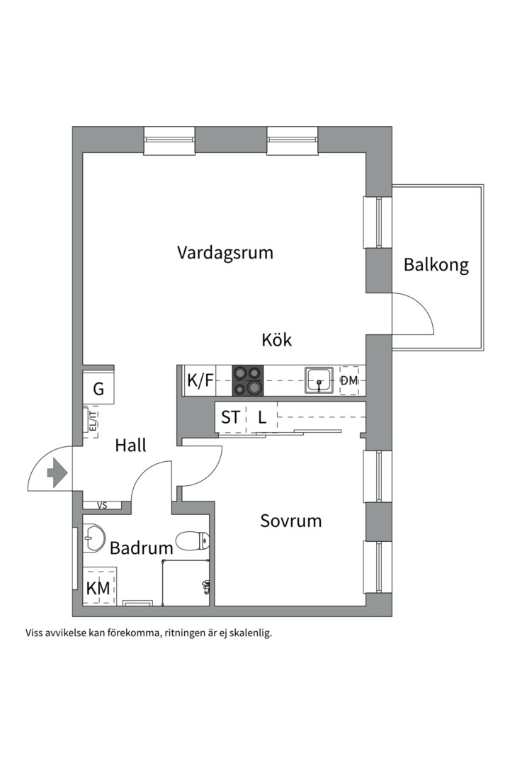 Planlösning från Lokomobilvägen 2G, 7tr, Kommande i Nacka Strand, Nacka