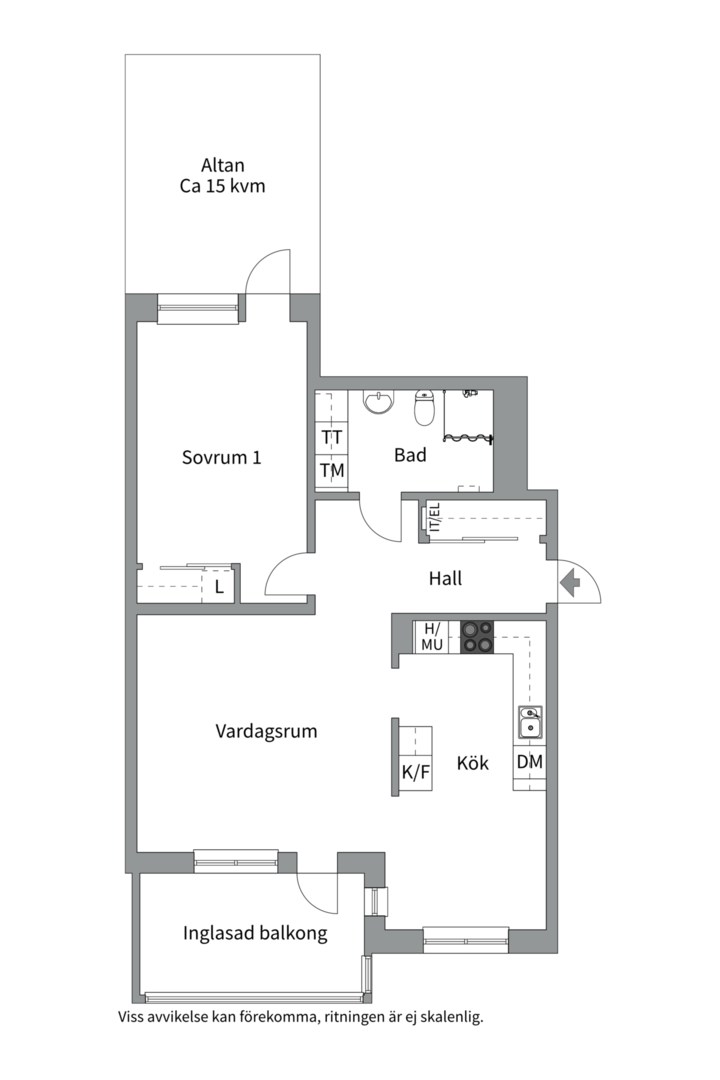 Planlösning från Formgatan 9, Till salu i Luthagen, Uppsala