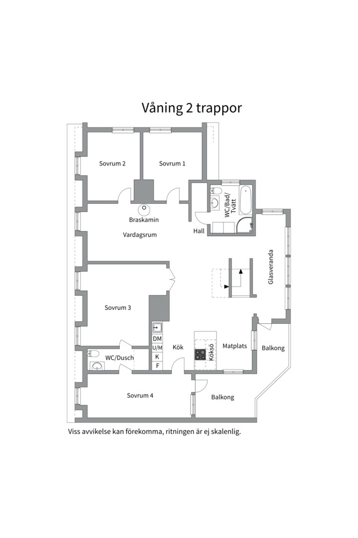 Planlösning från Drottninggatan 4, Såld i Östhammar, Östhammar