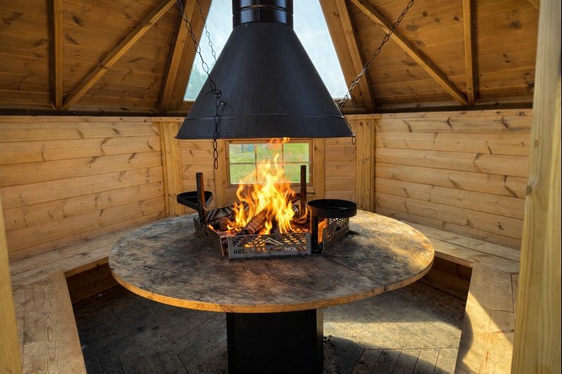 Eldstad. Lappkåtan i Fjällbyn