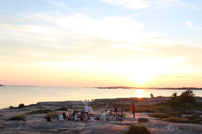 Milsvid utsikt över havet