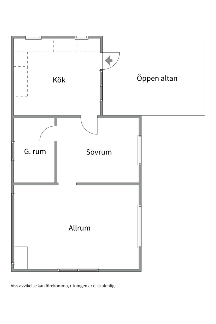 Planlösning från Skölsta ängsväg 20, Såld i Skölsta, Uppsala