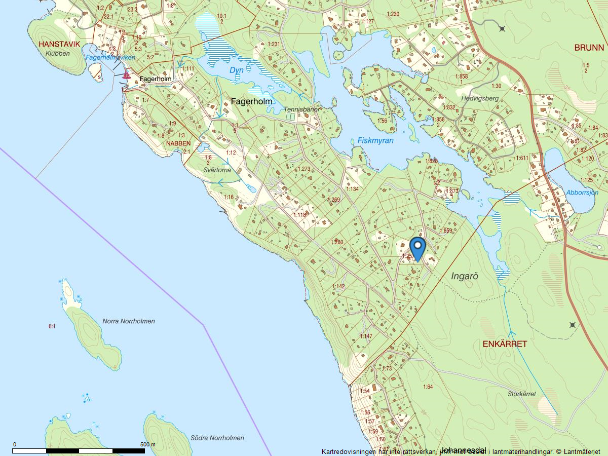 Områdeskarta över Fagerholm.