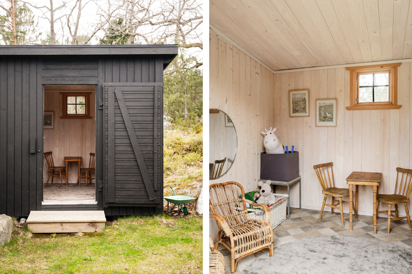 Isolerad lekstuga/extrarum för gäster