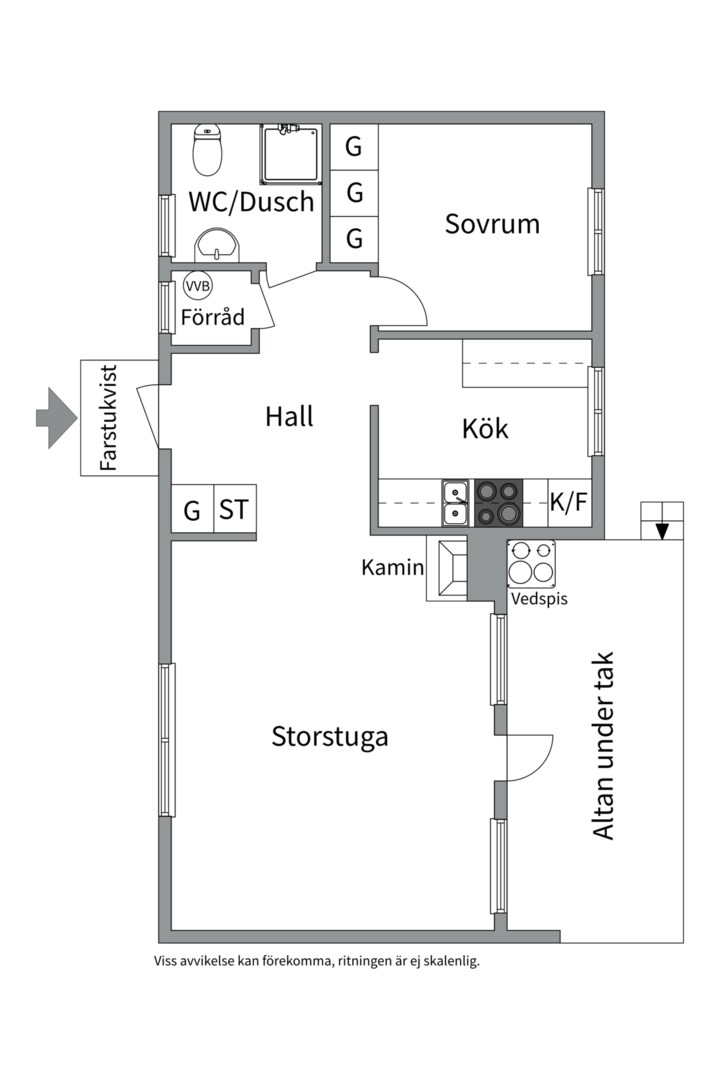 Planlösning från Veckholms-Väppeby 22, Såld i Veckholm, Enköping