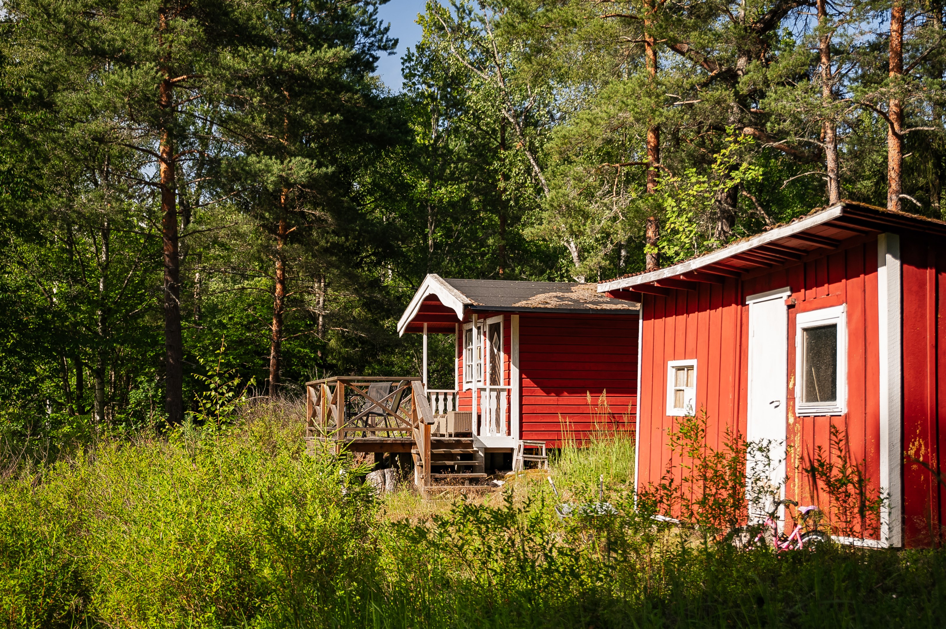 Gäststuga och trädgårdsförråd