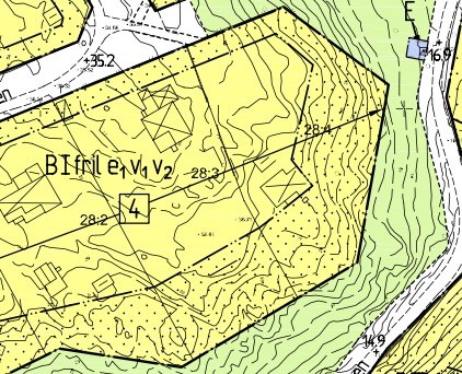 Byggrätt enligt gällande detaljplan för Spejarvägen 8, Nacka Älgö 28:4.