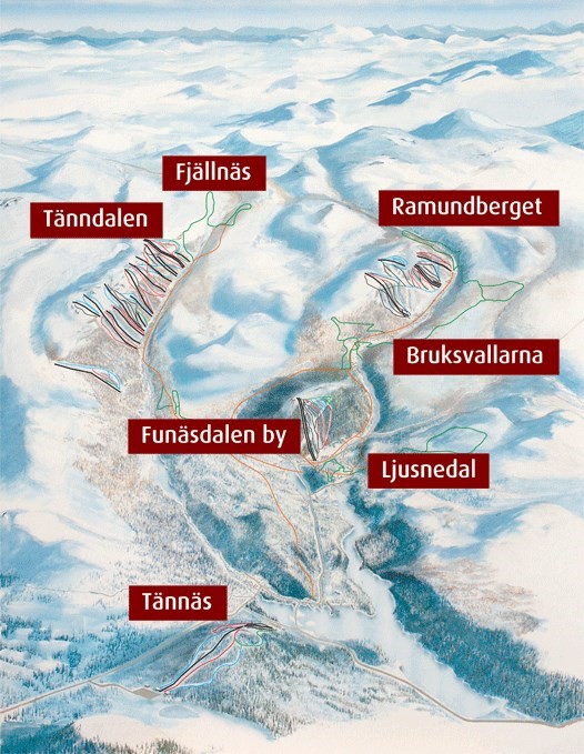 Karta Funäsfjällen