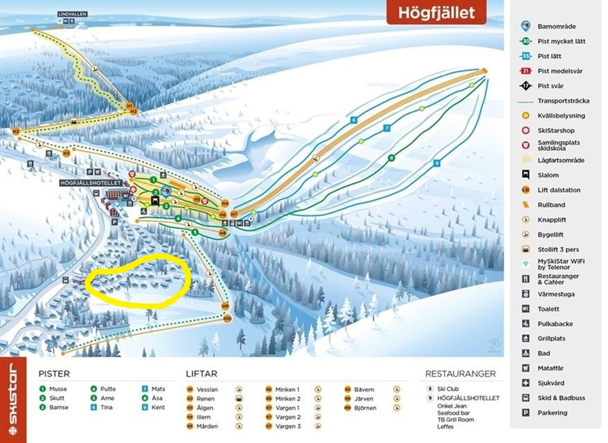 Gul ring Hemfjällsbyn