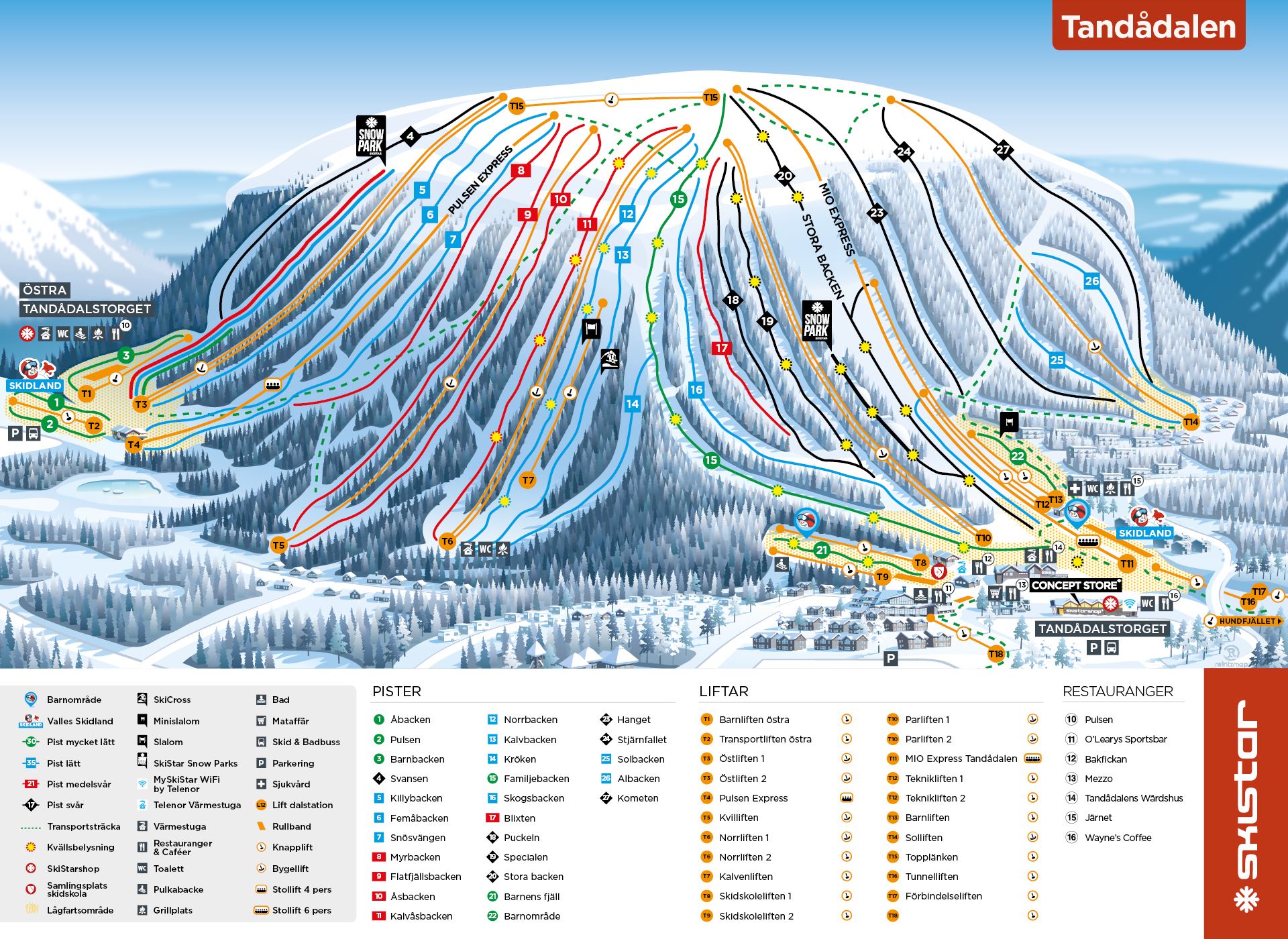 Pistkarta Tandådalen