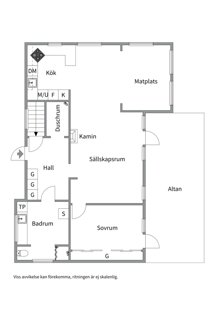 Planlösning från Gökvägen 13, Såld i Överby - Vindö, Värmdö