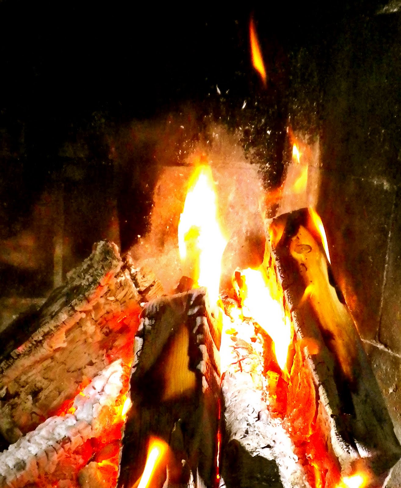 Frisk luft, sprakande brasa