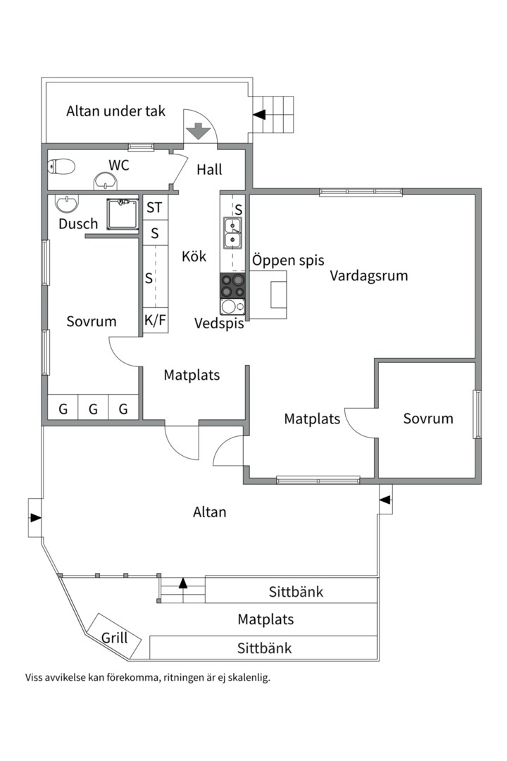 Planlösning från Tistelängsvägen 28, Såld i Saltarö, Värmdö