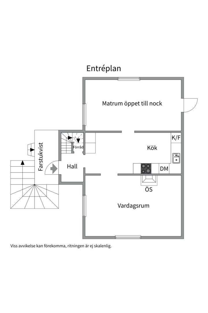 Planlösning från Faringe-Bärby 409, Såld i Almunge, Uppsala