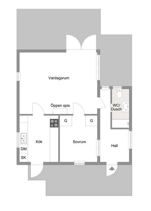 Planlösning från Barnviksslingan 32, Såld i Stavsnäs, Värmdö