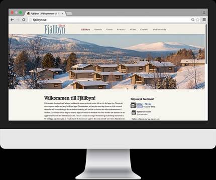 FJÄLLBYN omgivet av vacker fjällnatur. Free Wi Fi i Fjällbyn