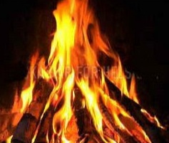 Sprakande brasa