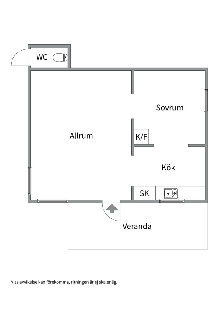 Planlösning från Sandbrovägen 68, Till salu i Björklinge, Uppsala