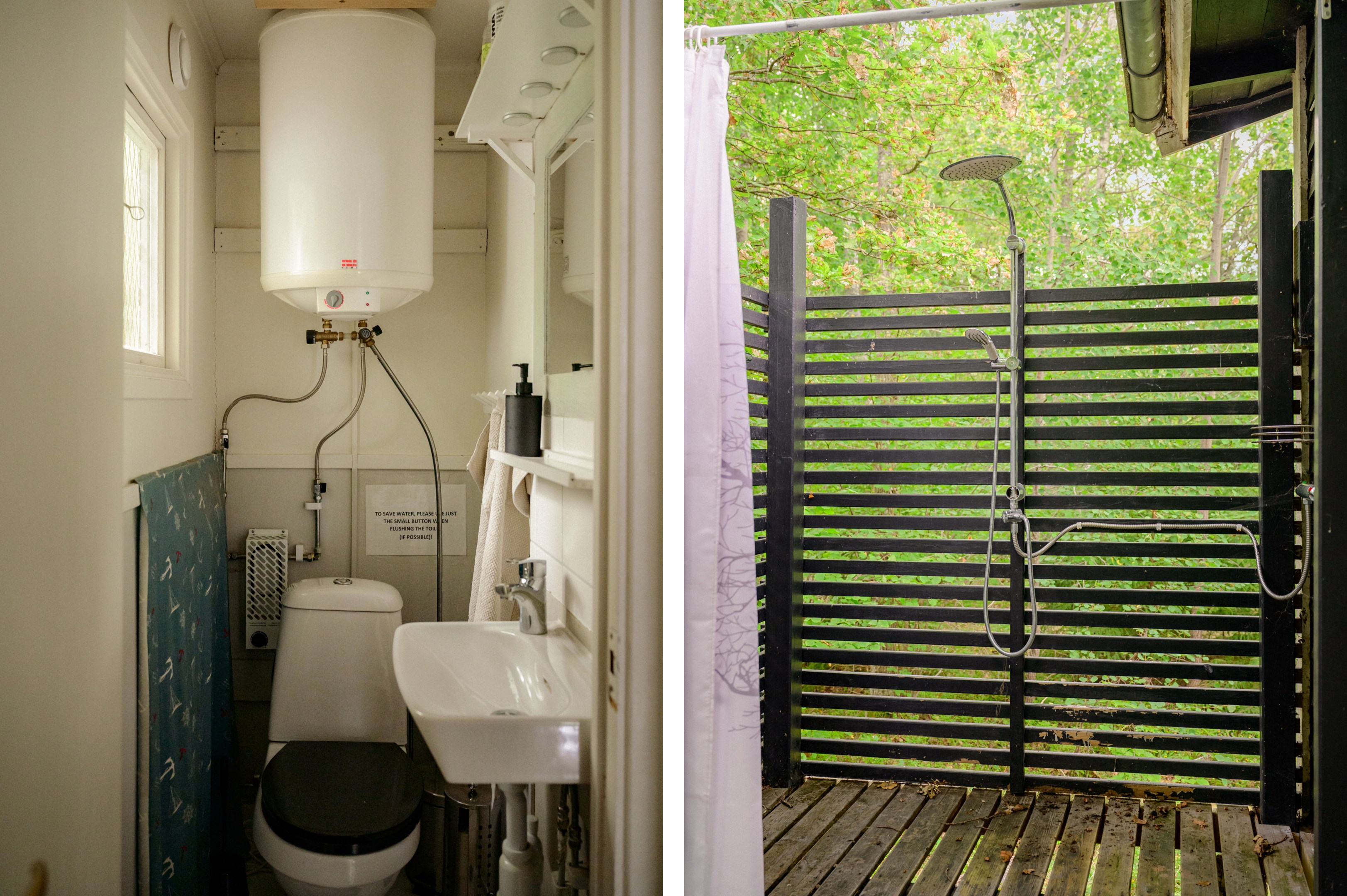 WC samt utedusch gästhus