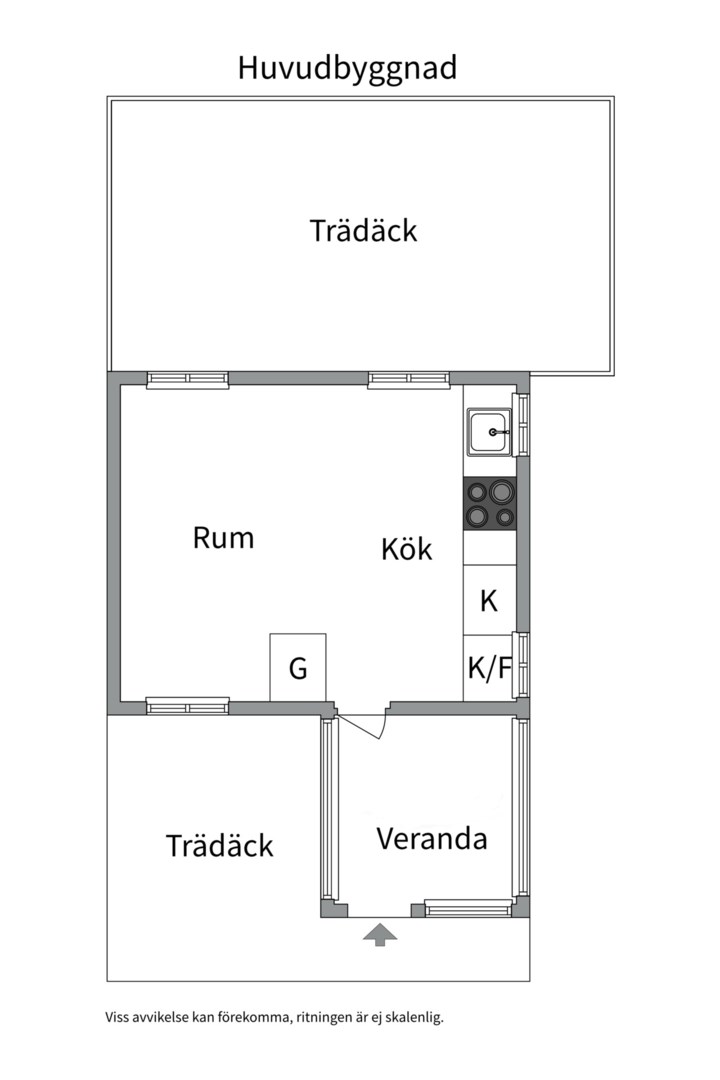 Planlösning från Husabyvägen 13 (Husbyborg koloniförening lott 13), Kommande i Husbyborg, Uppsala
