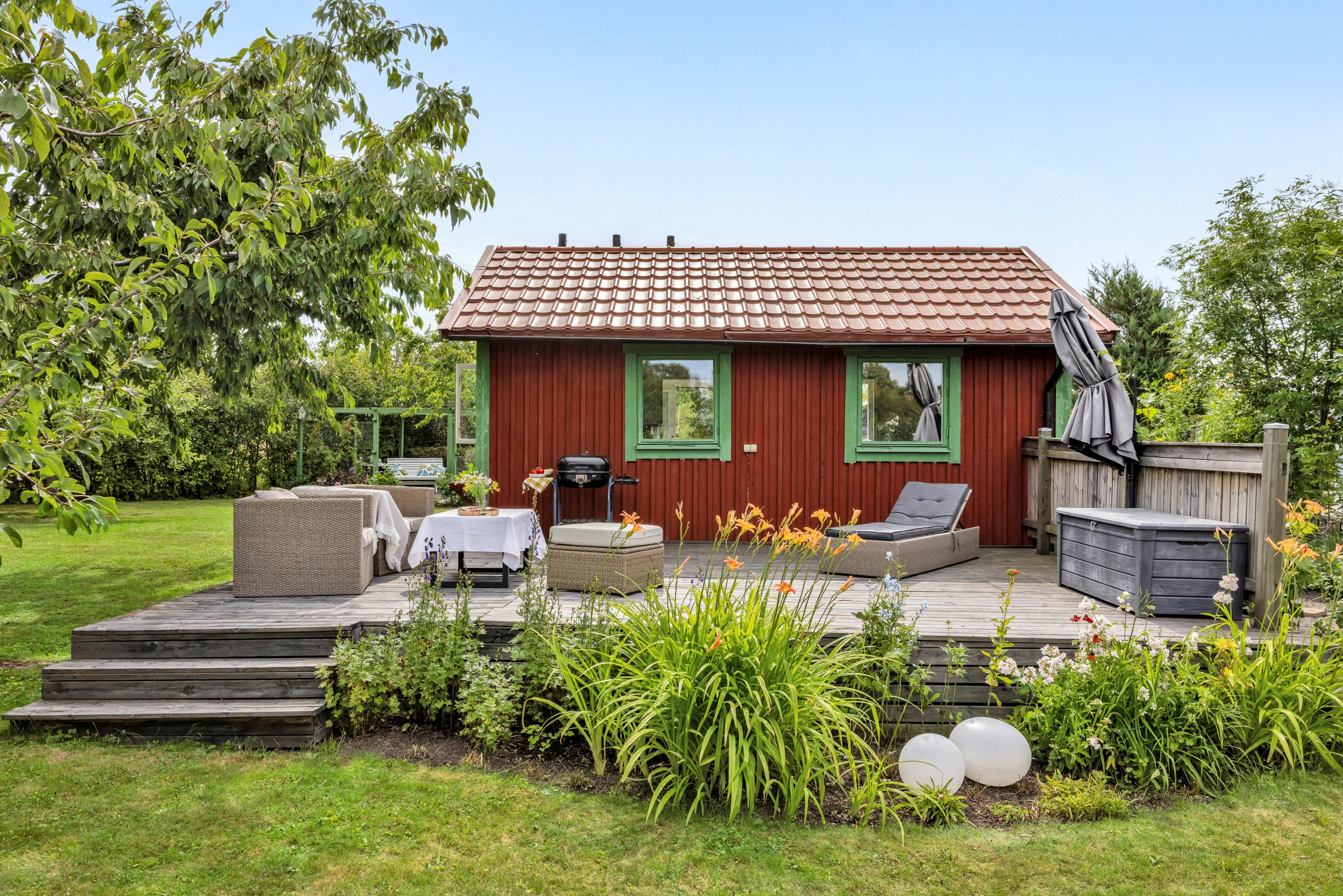 Bostadsbild från Husabyvägen 13 (Husbyborg koloniförening lott 13), Kommande i Husbyborg, Uppsala