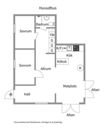 Planlösning från Orrspelsvägen 13, Kommande i Saltarö, Värmdö