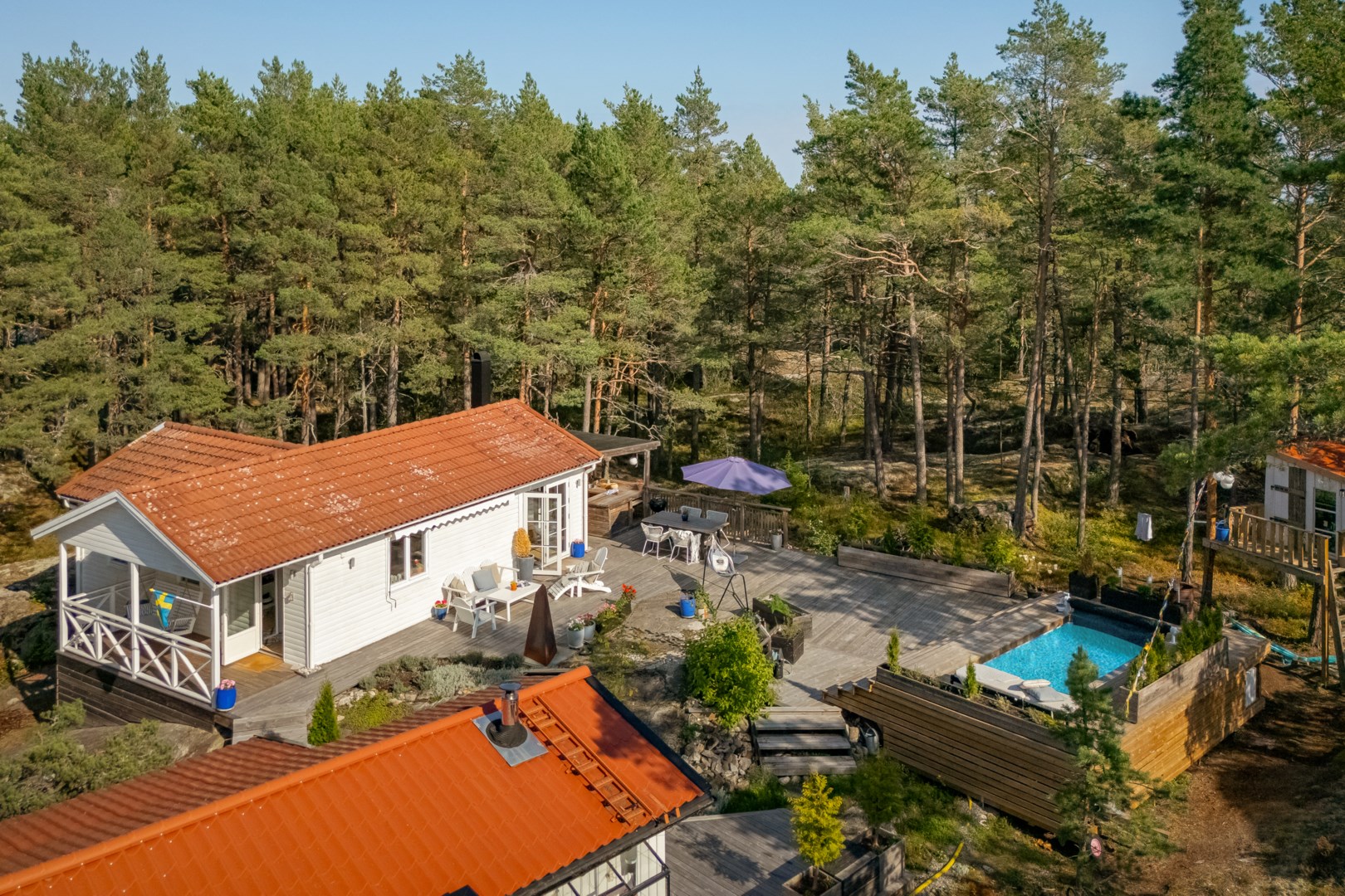 Bostadsbild från Orrspelsvägen 13, Kommande i Saltarö, Värmdö