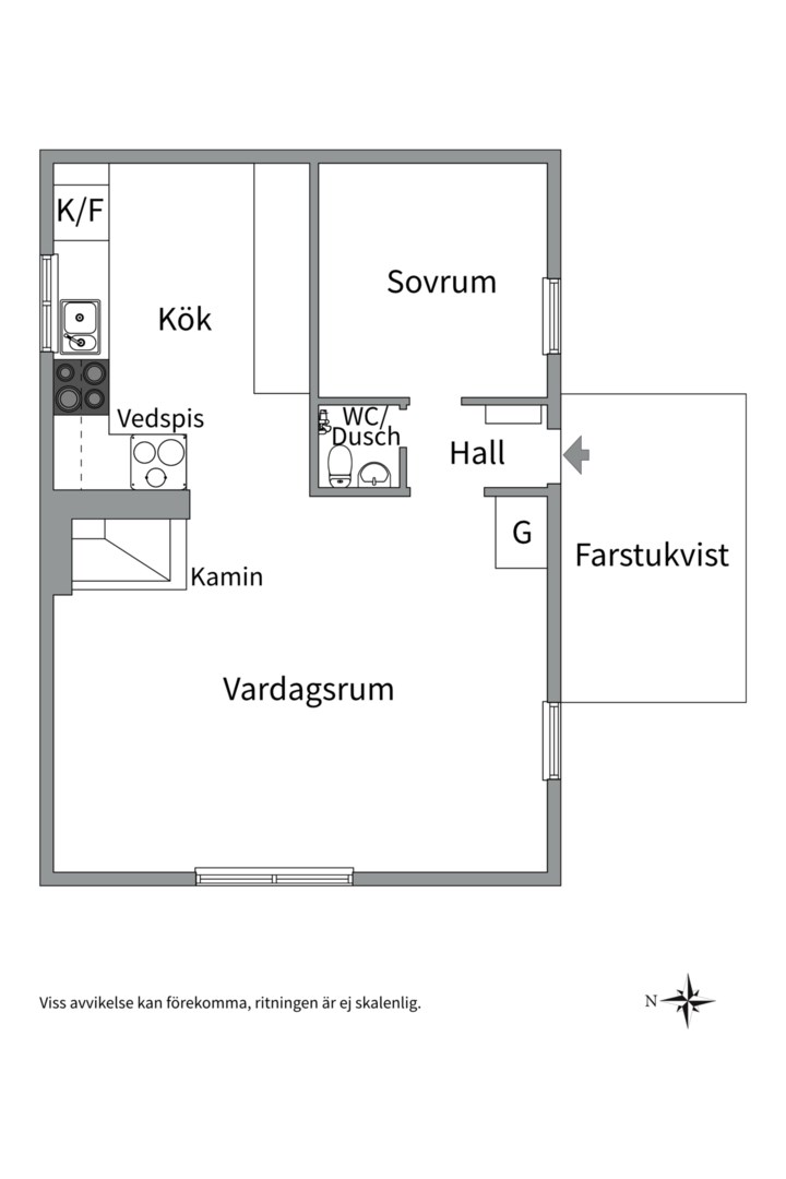 Planlösning från Envallskröken 1, Kommande i Vansjö/Nordsjö, Heby