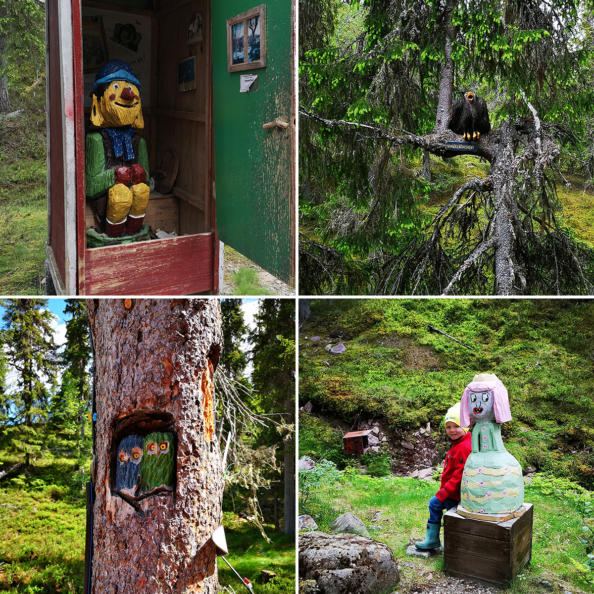 Trollskogen i Sälen är en magisk plats där sagoväsen gömmer sig bland snötäckta träd och stigar.