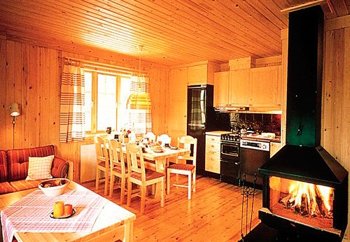 Stämningsfull eldstad – perfekt efter en dag i fjällen