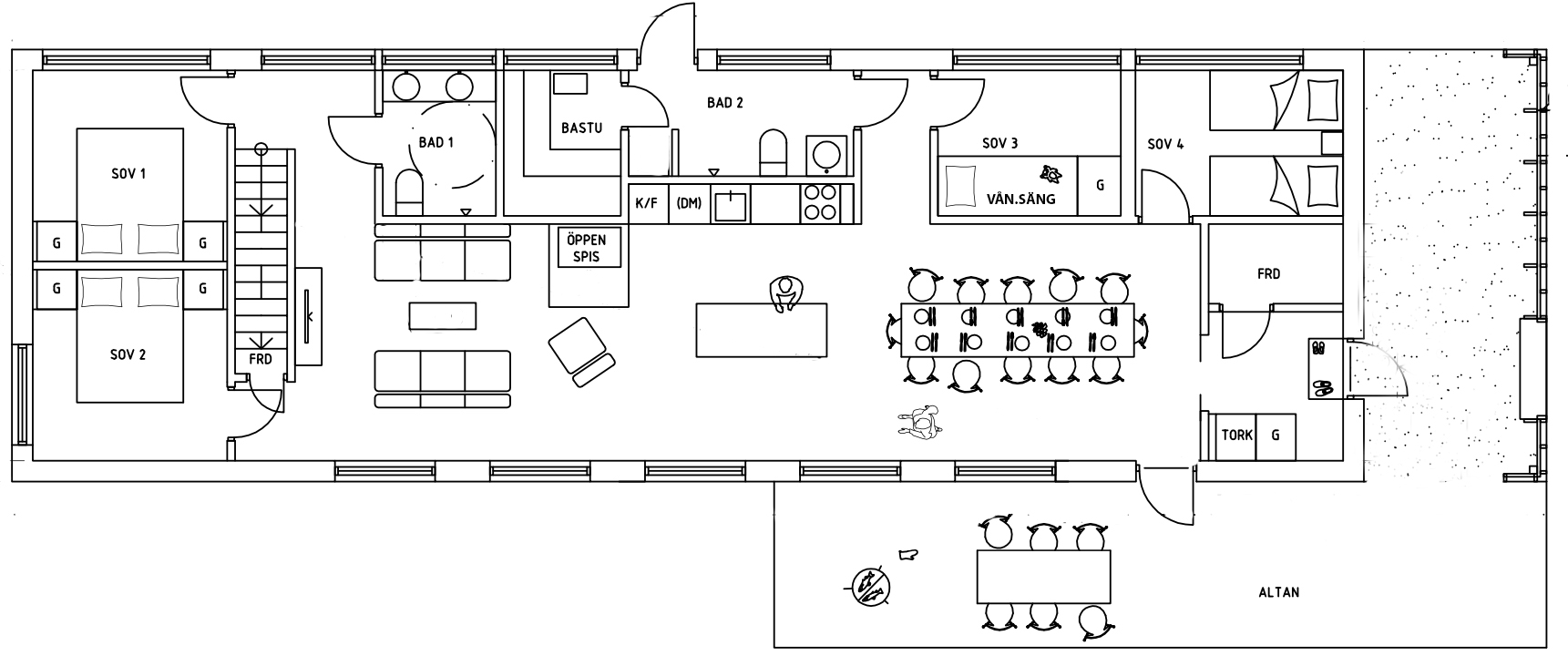 Planlösning från Murklans väg 19, Till salu i Tännäs, Härjedalen
