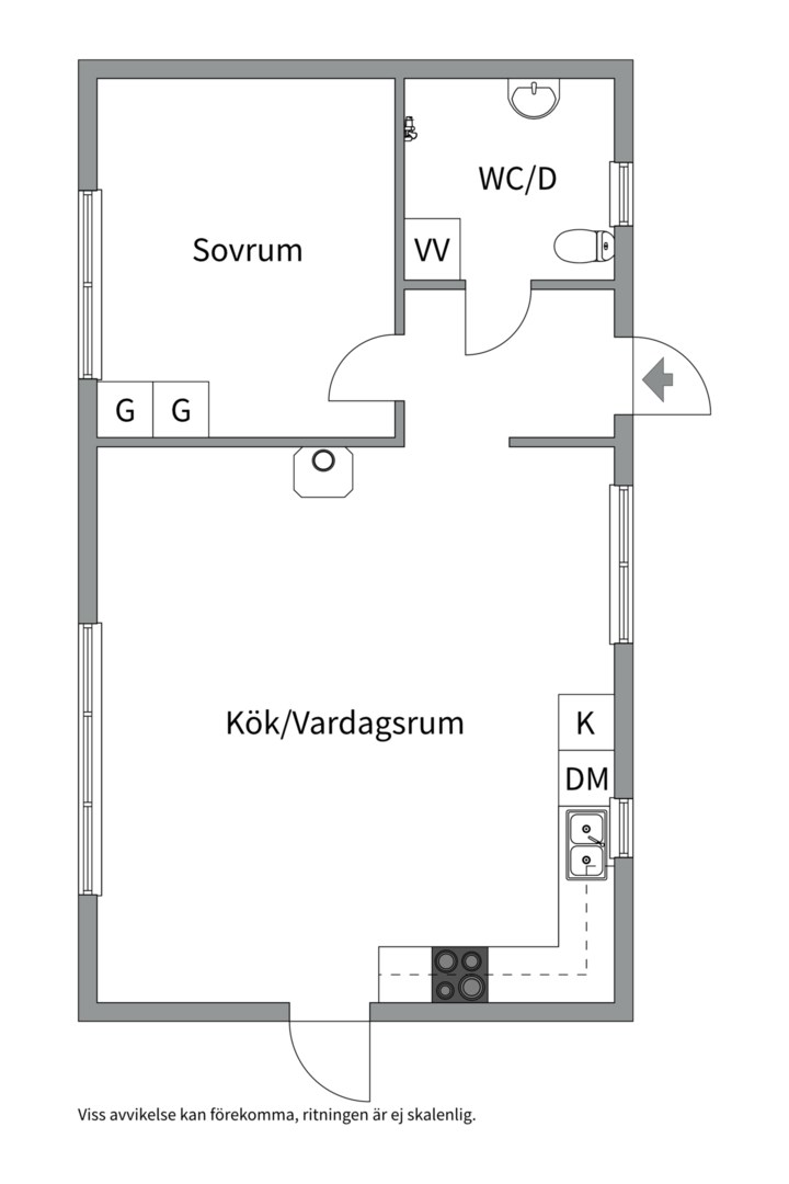Planlösning från Åkervägen 12, Till salu i Nolsterby strand, Östhammar