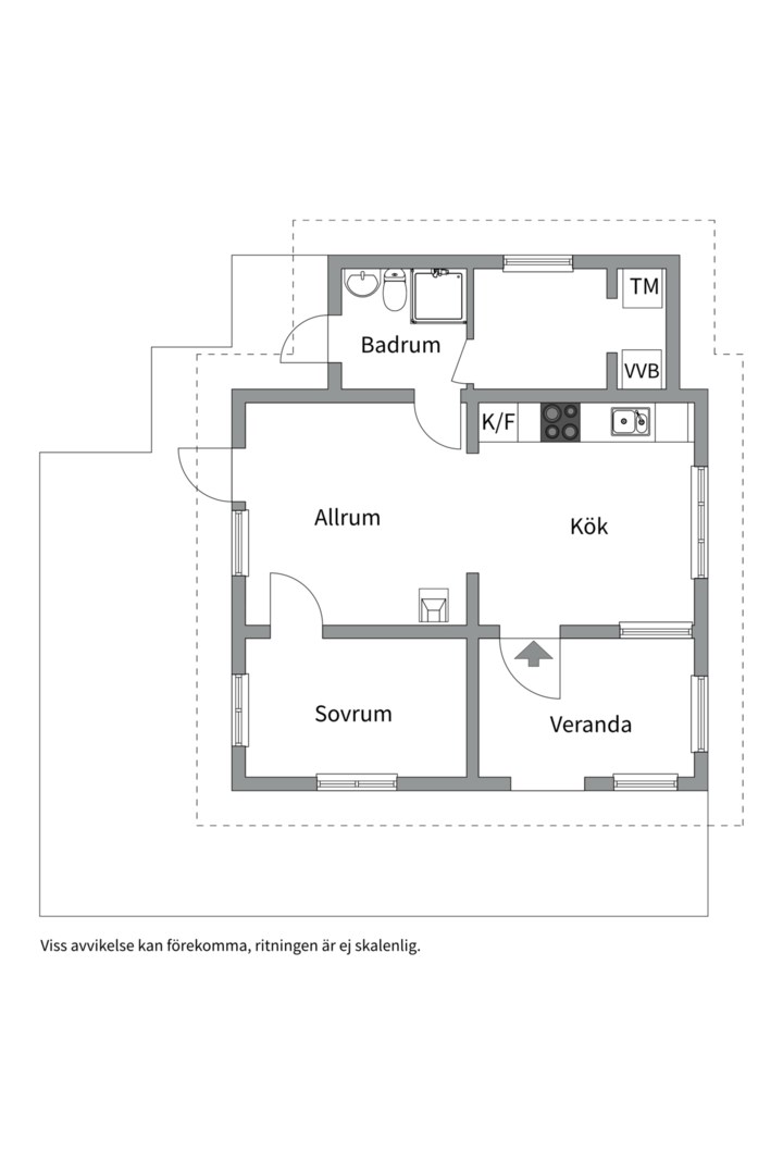 Planlösning från Hasselviksvägen 8, Till salu i Vindö - Överby, Värmdö
