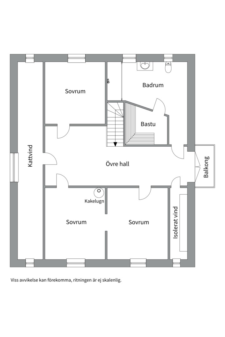 Planlösning från Tuna Prästgården 333, Såld i Alunda, Uppsala