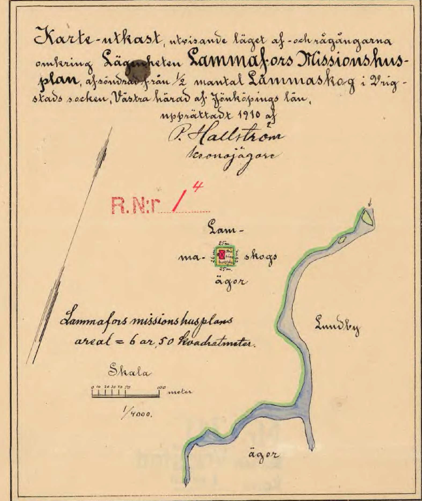 Avstyckningskartan missionshuset