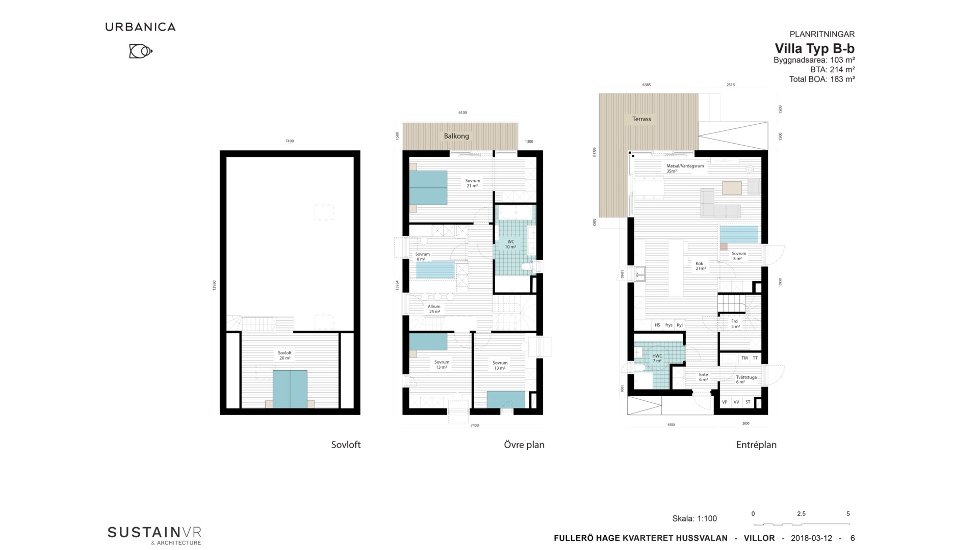 Planlösning från Exklusiva villor, Slutsålt i Fullerö, Uppsala