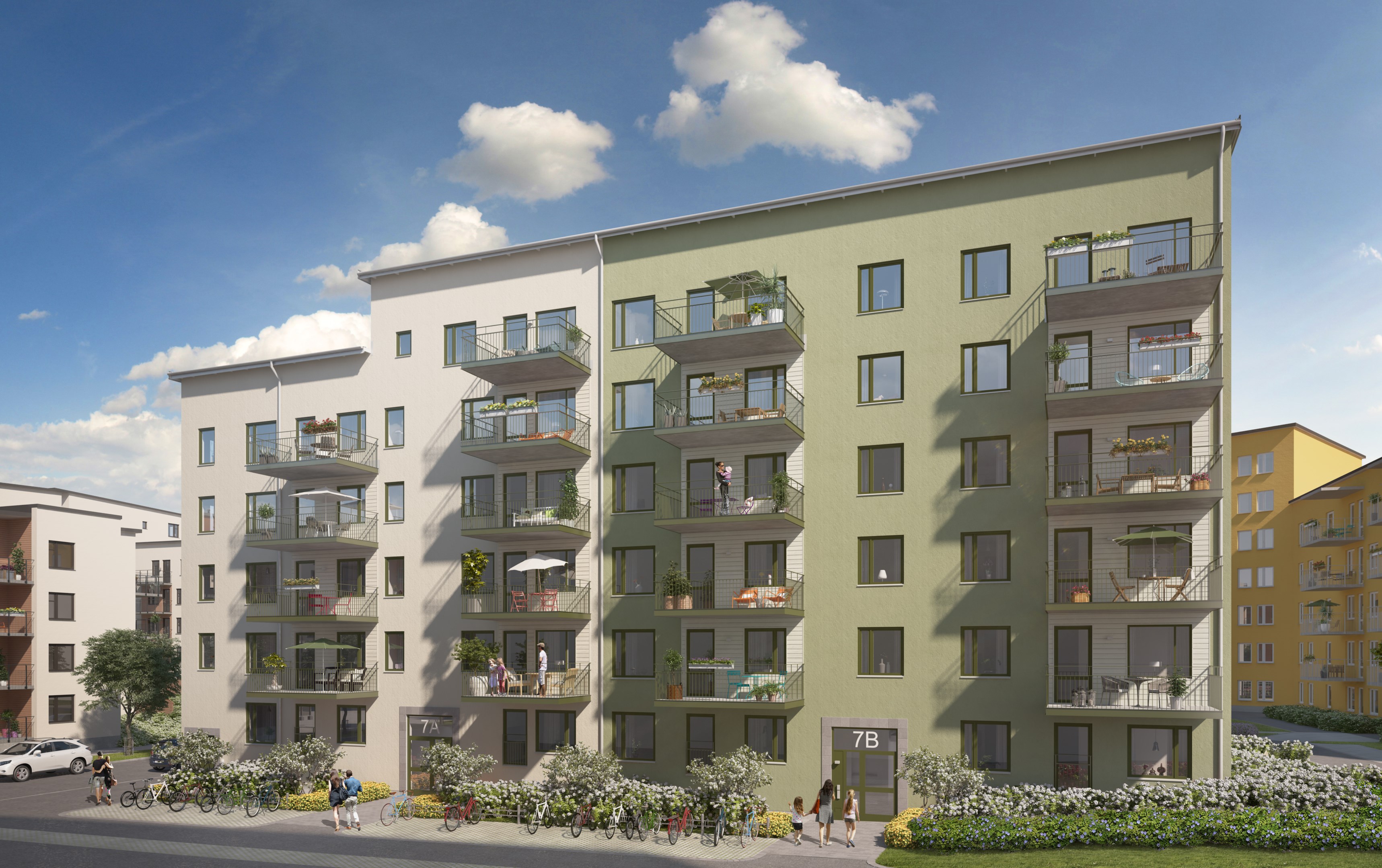 Bostadsbild från Kvarnparken, Slutsålt i Luthagen, Uppsala