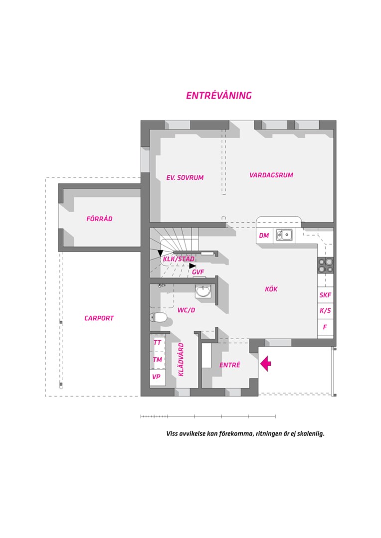 Planlösning från Vargspåret, Slutsålt i Funbo, Uppsala