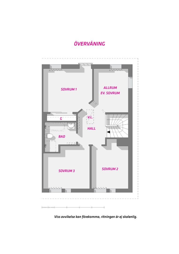 Planlösning från Vargspåret, Slutsålt i Funbo, Uppsala