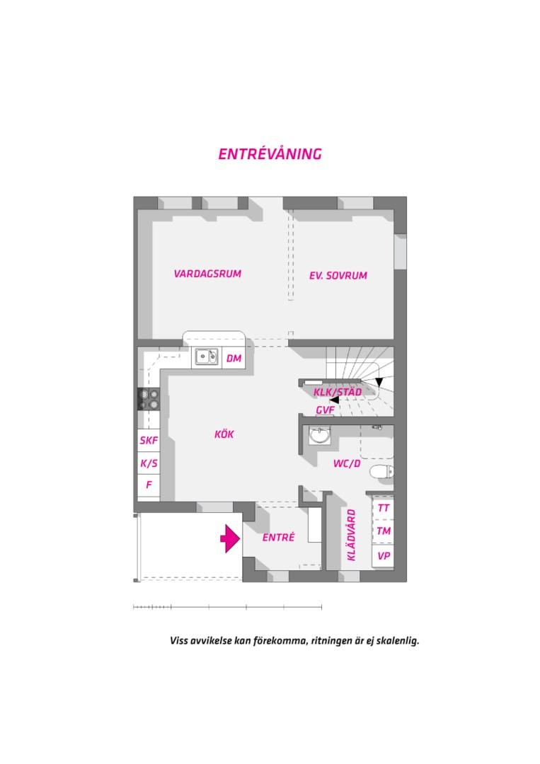 Planlösning från Vargspåret, Slutsålt i Funbo, Uppsala