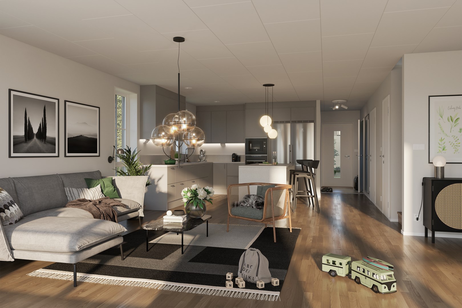 Villa Granen Kök/Vardagsrum